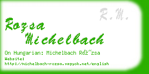 rozsa michelbach business card